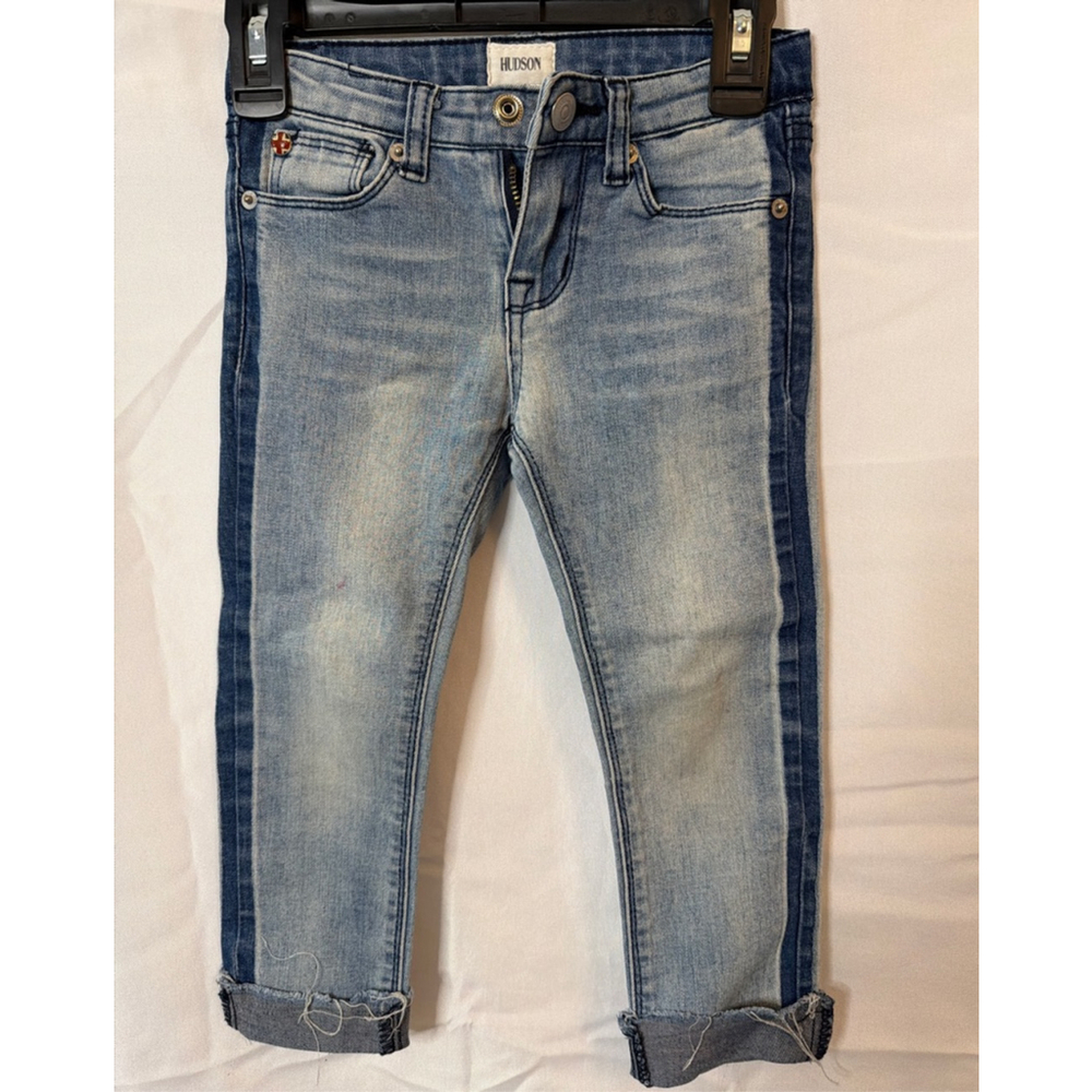 Hudson Jeans UK Kids Size 5 Distressed Y2K Light Blue Dark Blue Gently Worn